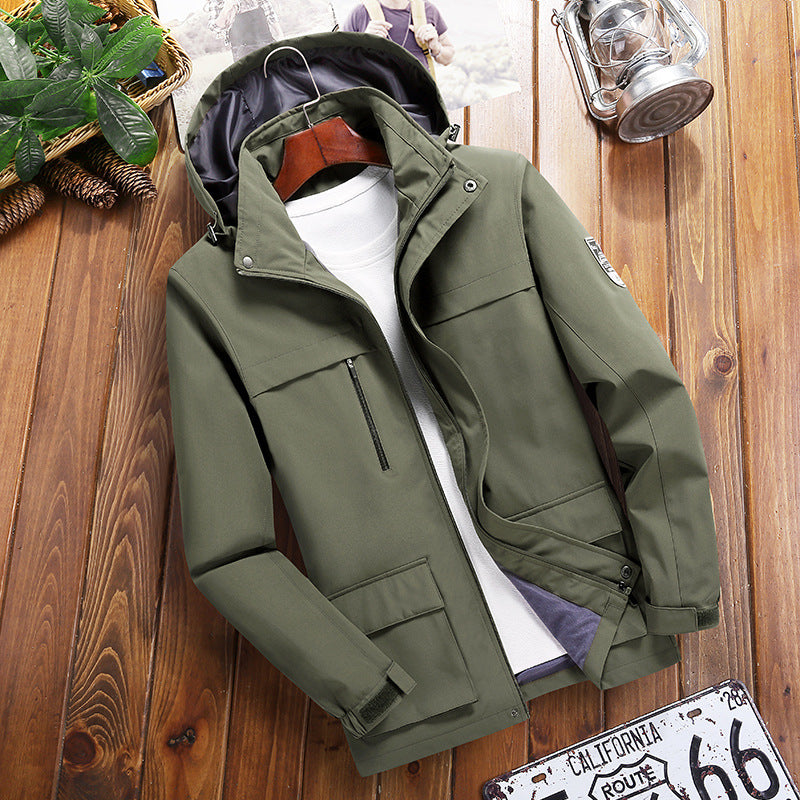 Men's Trendy Outdoor Jacket with Removable Hood Mune Fashion