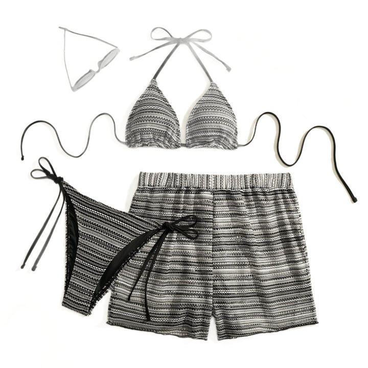 Women's Triangle Bikini Set with Airy Shorts Mune Fashion