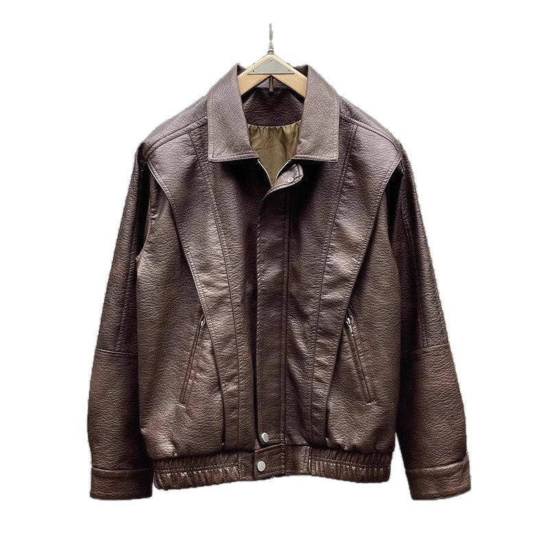 Women's Fashion Leather Jacket Mune Fashion