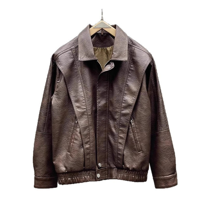Women's Fashion Leather Jacket Mune Fashion