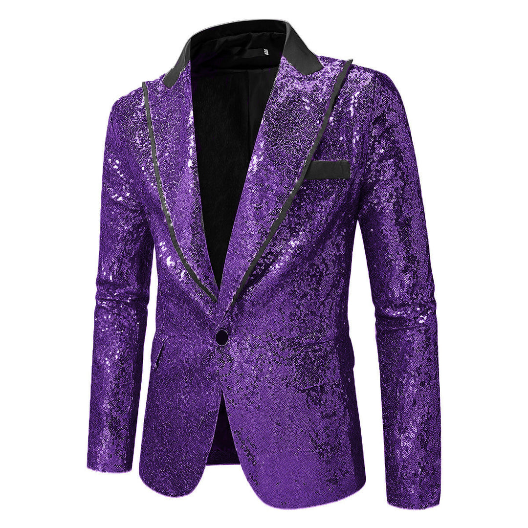 Men's Glittering Tuxedo Blazer Made Of High-Quality Satin Mune
