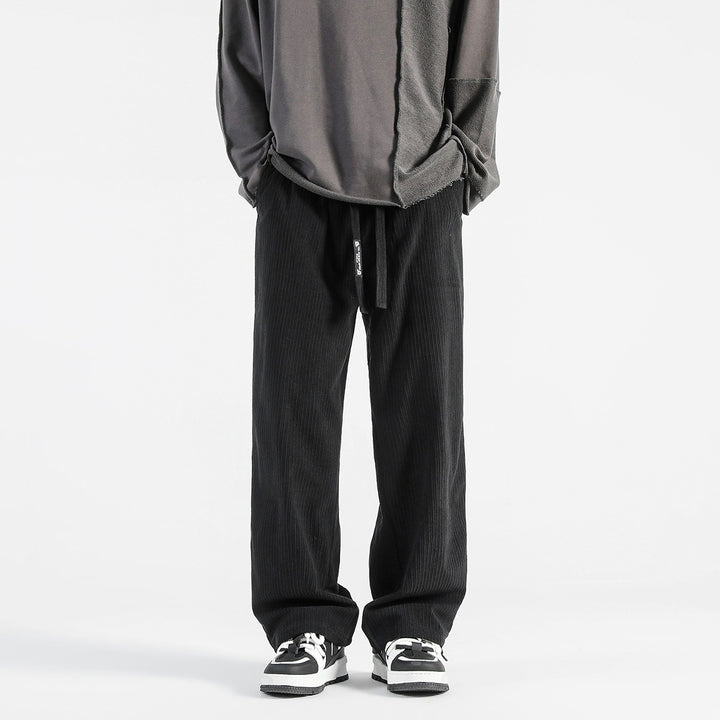 Men Wide-Cut Stripe Steel Pants Mune Fashion