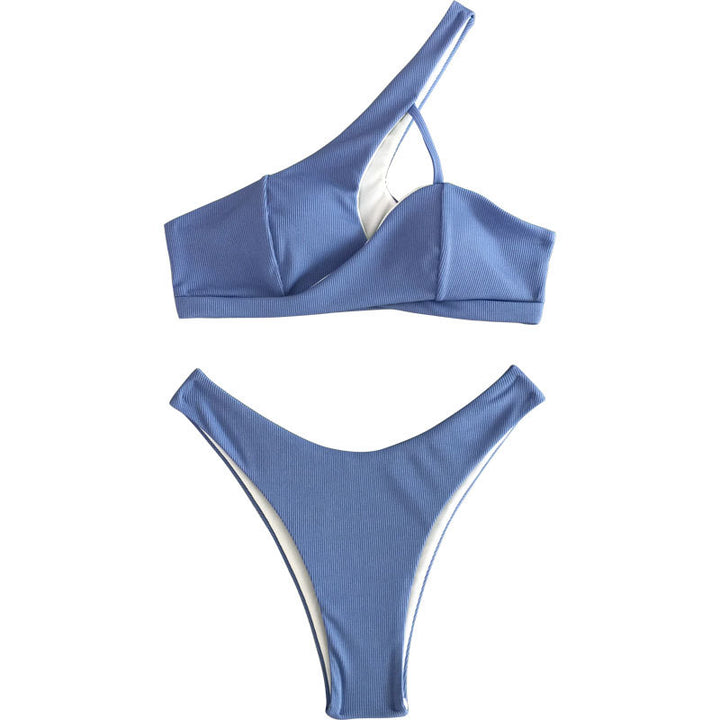 Ladies stylish asymmetrical bikini with sophisticated wrap look Mune Fashion