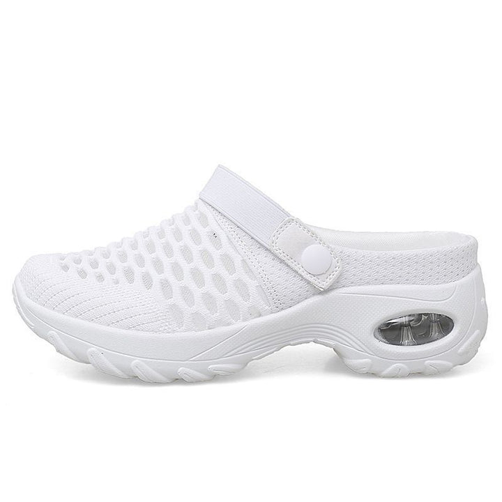 Women's Breathable Mesh Sports Clog with Adjustable Heel Strap and Air Cushion Mune Fashion