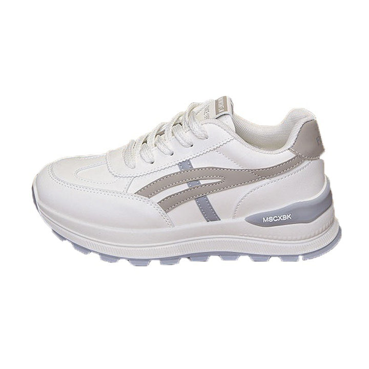 Women's Voluminous Platform Sneakers with Slip-Resistant Rubber Sole and Side Decorative Stripes Mune Fashion