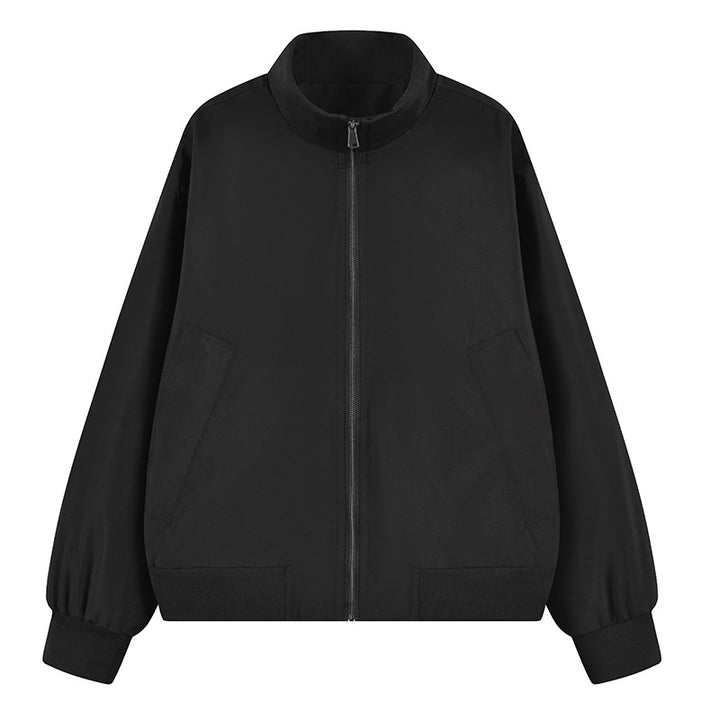 Men's lightweight bomber jacket with stand-up collar, elastic cuffs, and side slip pockets Mune Fashion