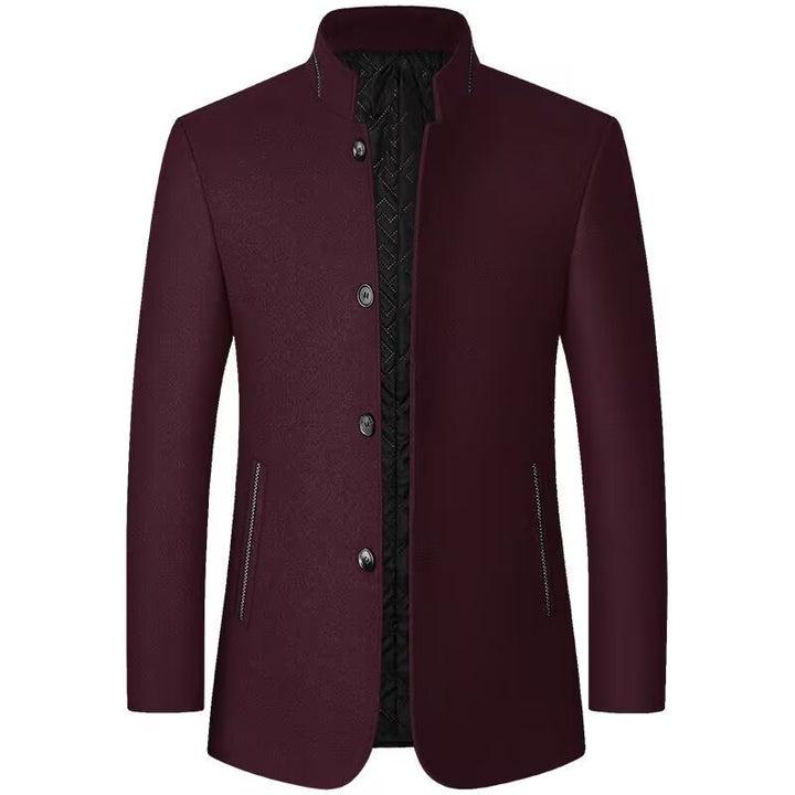 Men's Stand Collar Coat with Quilted Thermal Insulation Mune Fashion