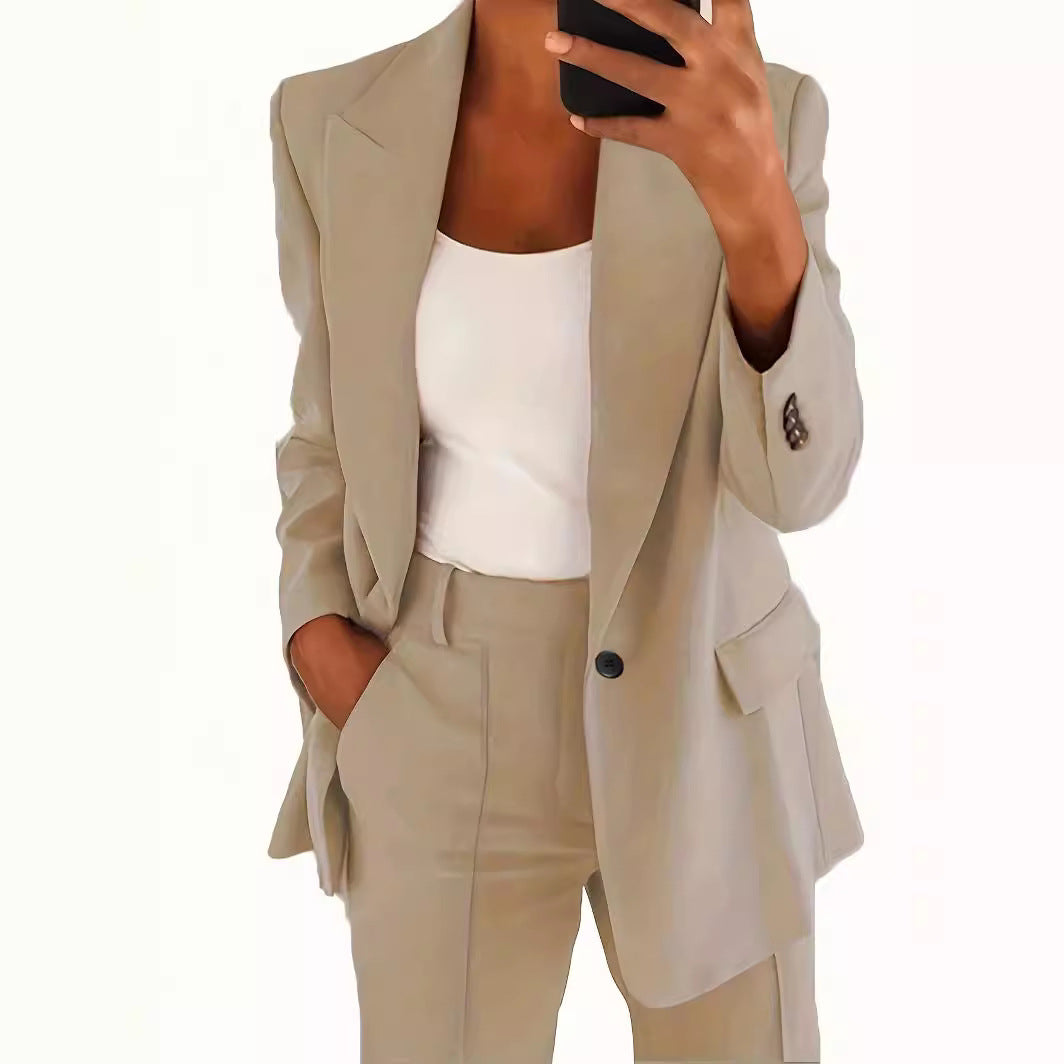 Women's tailored blazer pants business suit made of stretch fabric Mune Fashion