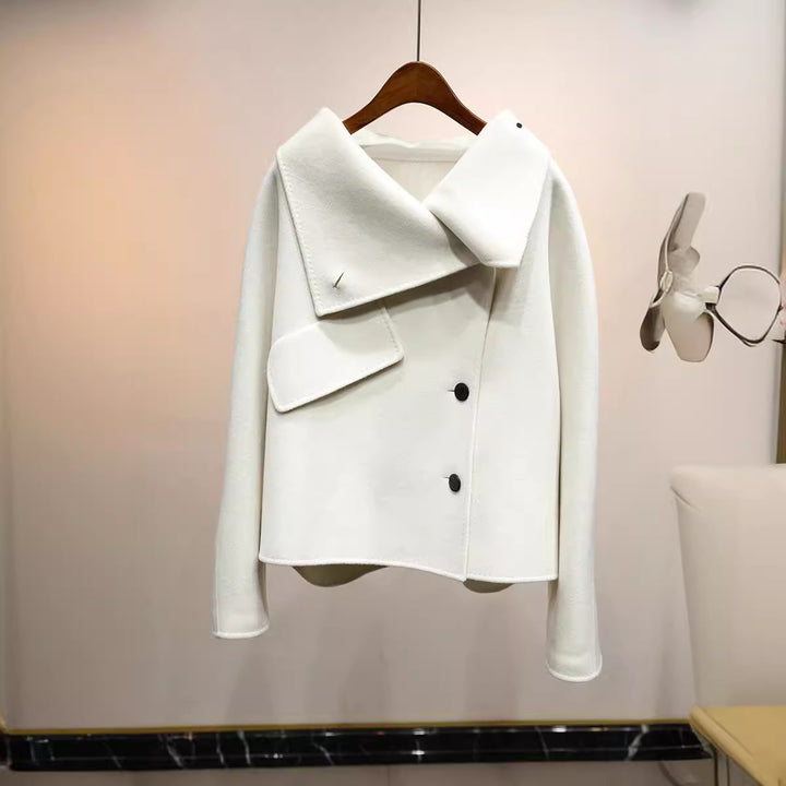 Ladies elegant transitional jacket with high collar Drune