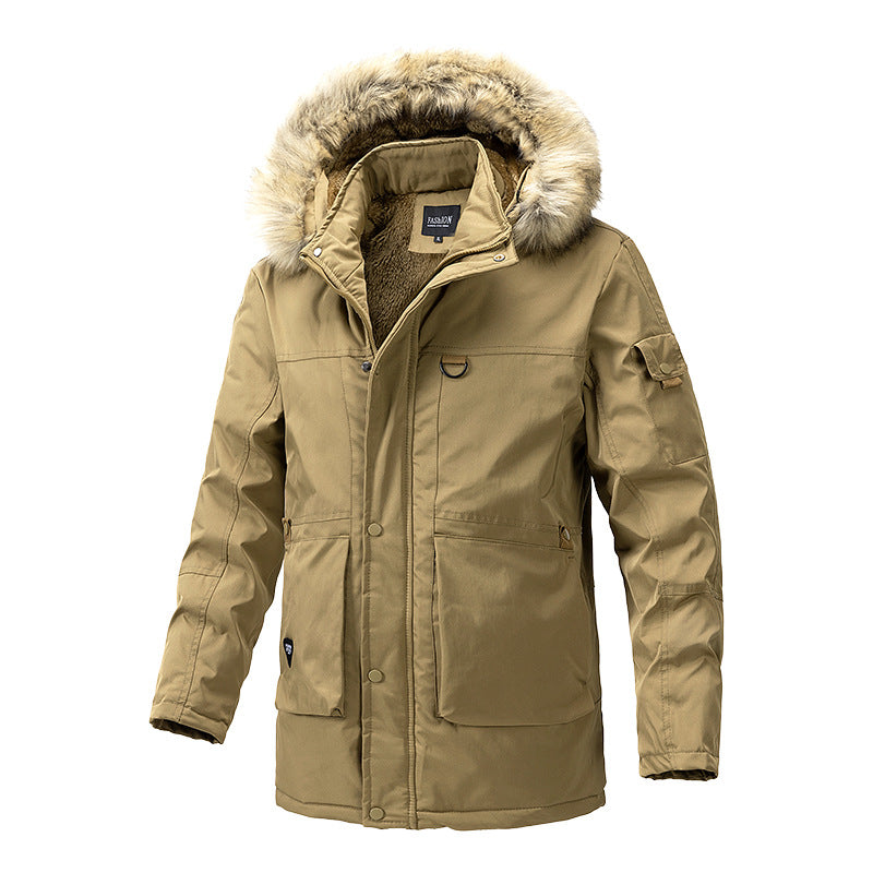 Men's Warm-Lined Parka Jacket with Hood and Teddy Lining Mune Fashion