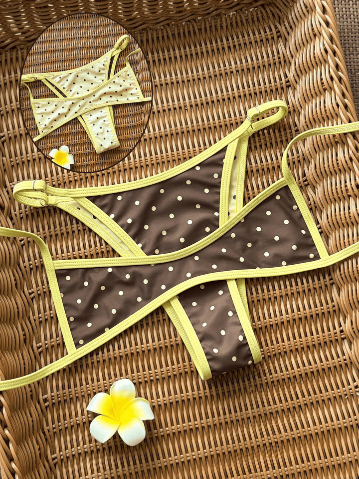 Ladies Fashionable Slip Bikini with Trendy Dots Mune Fashion