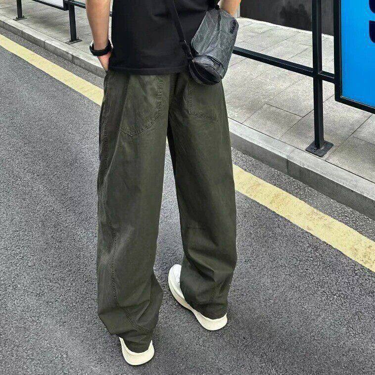 Men's Casual Relaxed Pants with Wide Legs Mune Fashion