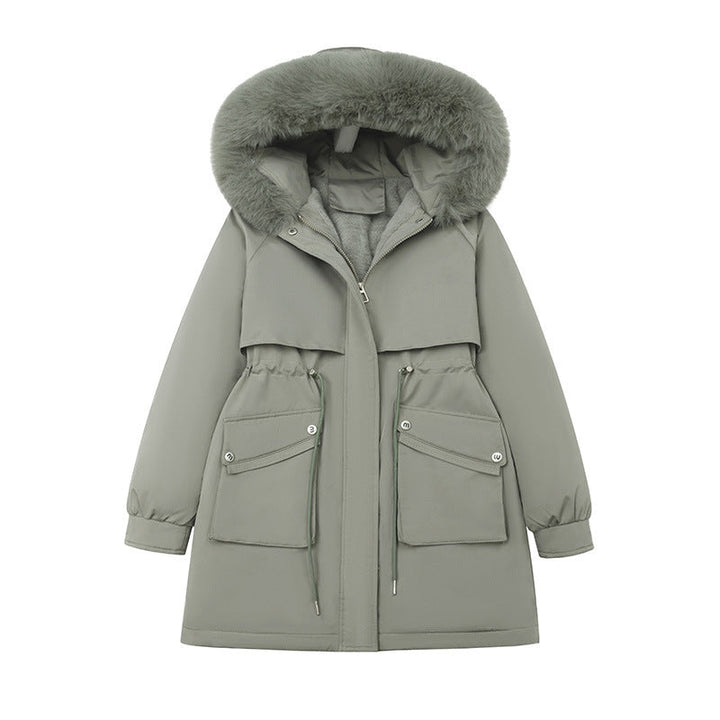 Ladies Fashionable Winter Parka with Cozy Inner Lining and Practical Pockets Mune