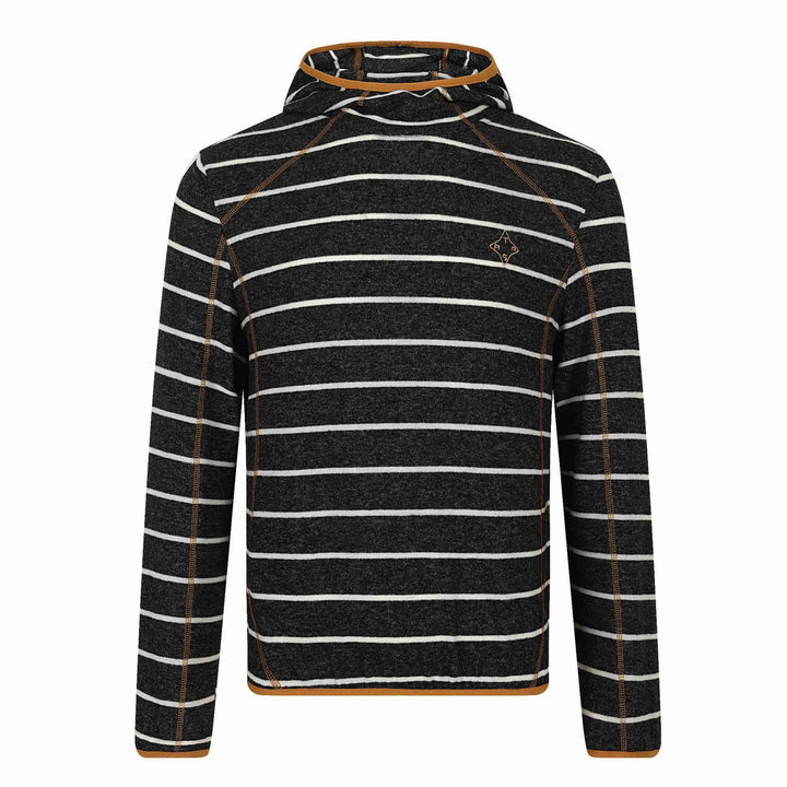 Unisex Striped Knit Half Collar Sweater with Raglan Sleeves Mune Fashion