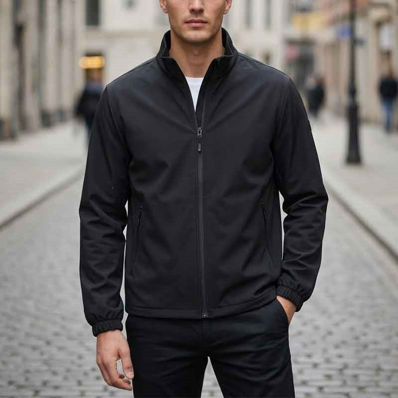 Men's Breathable Transitional Jacket with Practical Stand-Up Collar Mune Fashion