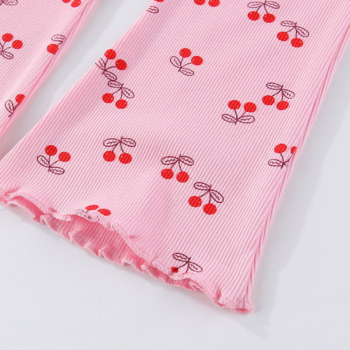 Girls' leggings with cheerful cherry motif Mune Fashion