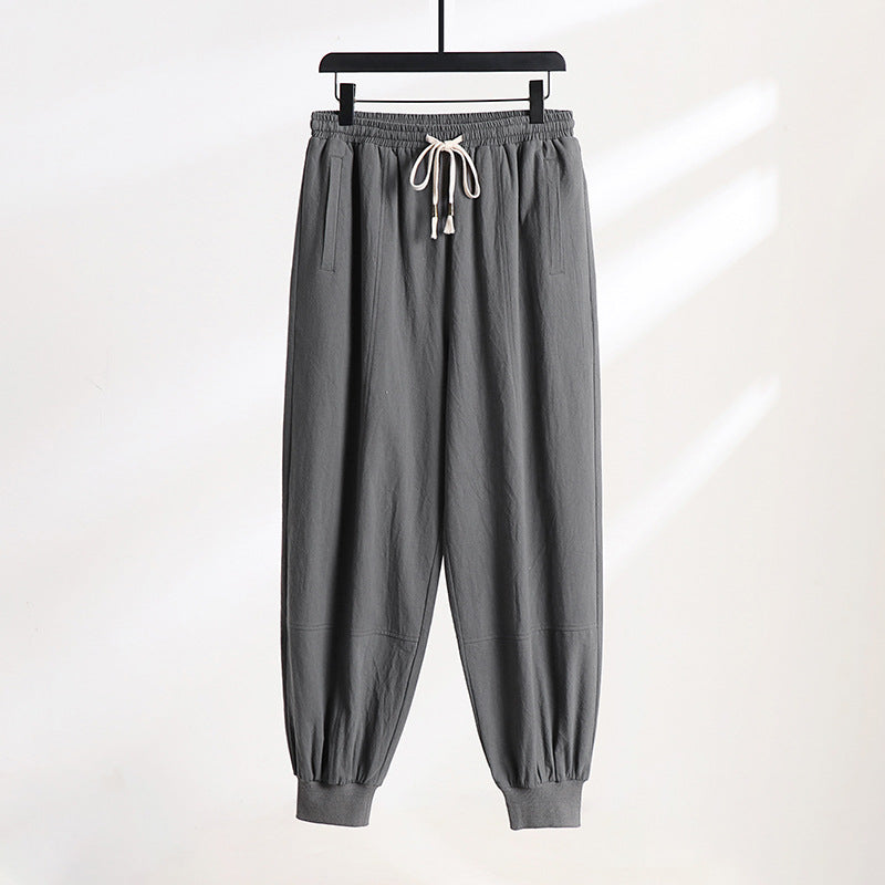 Men's Lightweight Cotton Jogging Pants with Drawstring, Elastic Cuff and Practical Pockets Mune Fashion