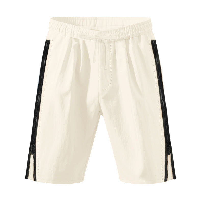Men's lightweight training shorts with elastic drawstring waistband, side ventilation zippers, and slash pockets Mune Fashion