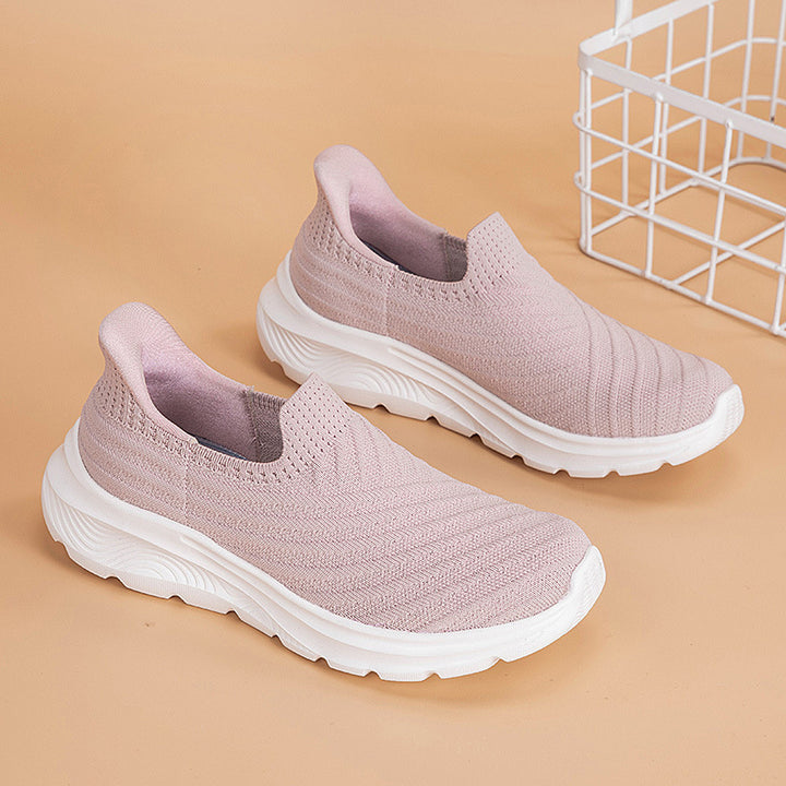 Women's nan elastic knit slippers with cushioned sole Mune Fashion