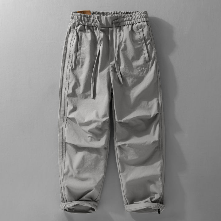 Men's Relaxed Jogger Chino with Drawstring Waist and Decorative Side Seams Mune Fashion