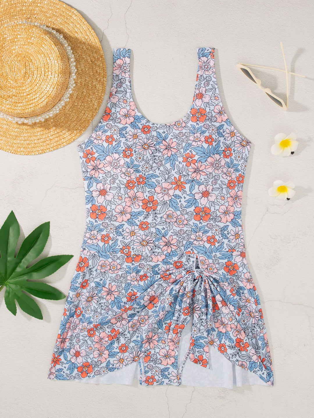 Women's One-Piece Swimsuit with Playful Skirt and Classic Dots Mune Fashion