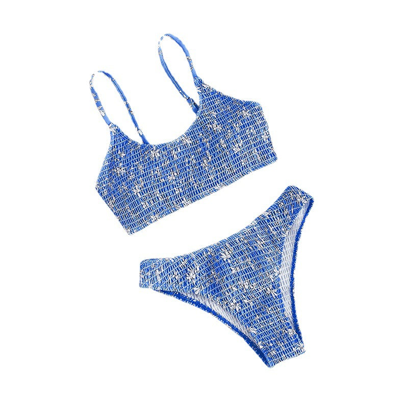 Women's Triangle Bikini with Floral Texture Mune Fashion