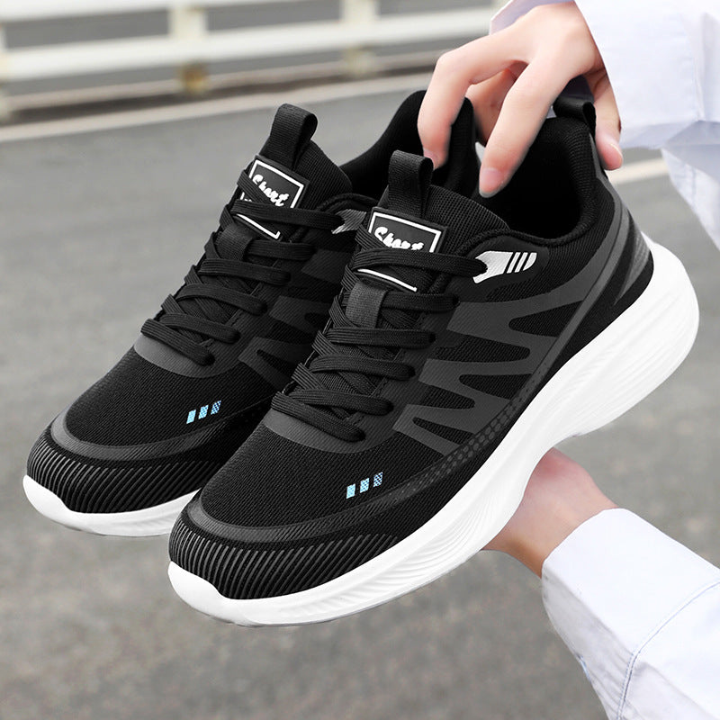 Men's nano lightweight breathable running sneakers with seamless knitted upper material, padded heel collar and reactive EVA cushioning Mune Fashion