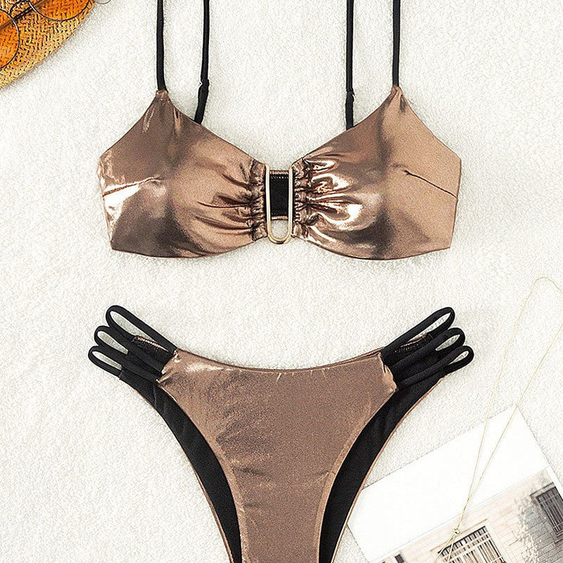 Women's bikini with elegant cut and fashionable strap details Mune Fashion
