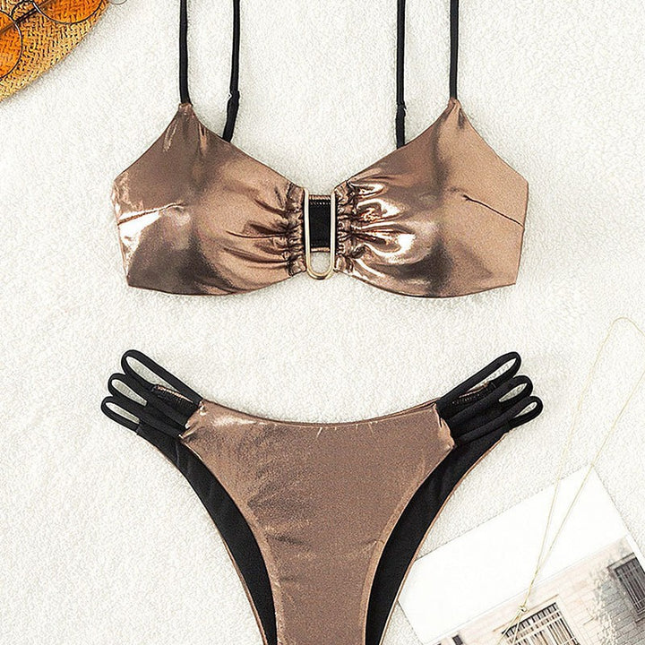 Women's bikini with elegant cut and fashionable strap details Mune Fashion