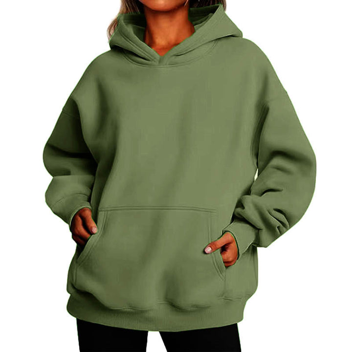 Women's oversized hooded sweatshirt with raglan sleeves, kangaroo pocket and soft fleece lining Mune Fashion