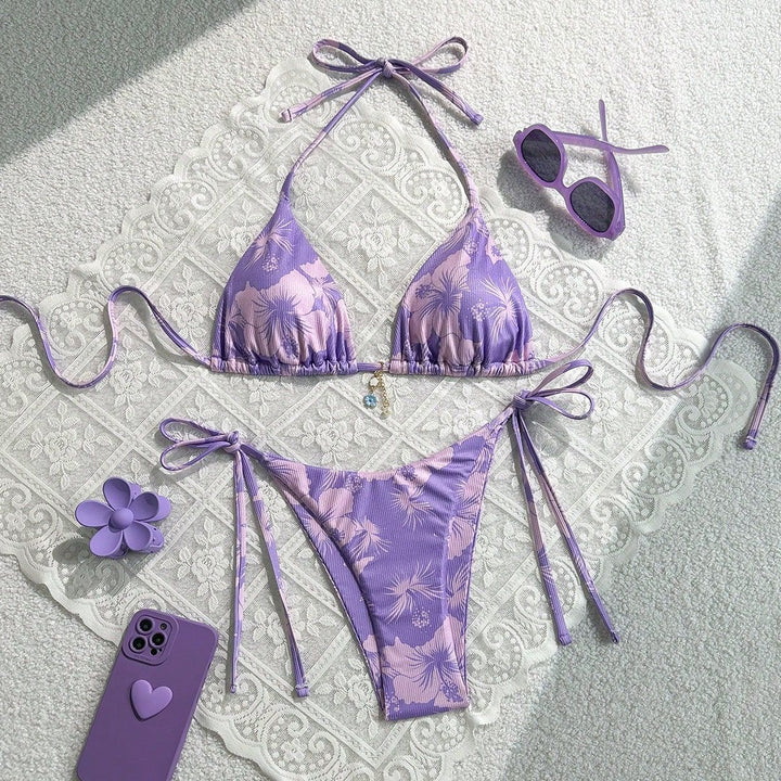 Women Triangle Bikini with sustainable fabric combination Mune Fashion