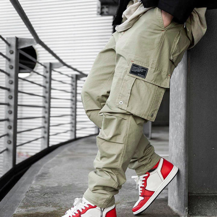 Men's nan urban Utility Jogger with buttoned cargo pockets and adjustable ankle drawstring Mune Fashion