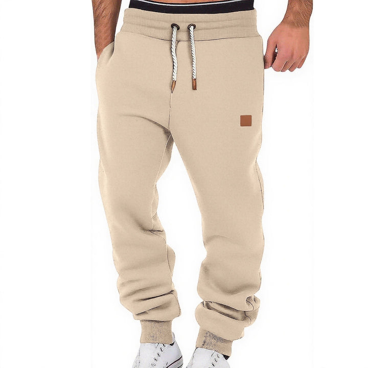 Men's Relax-Fit Fleece Jogging Pants with Cuffs and Drawstring Mune Fashion