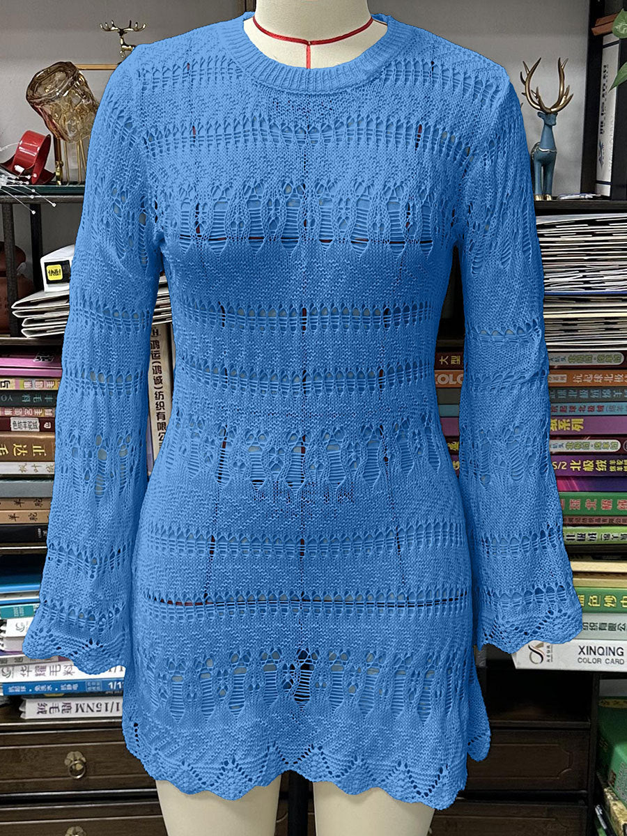 Ladies fashionable crochet dress Mune Fashion