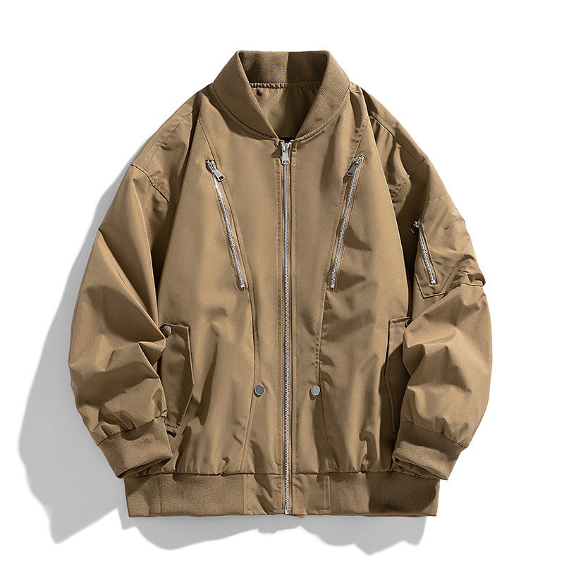 Women's Fashionable Bomber Jacket with Practical Zipper Pockets Mune Fashion
