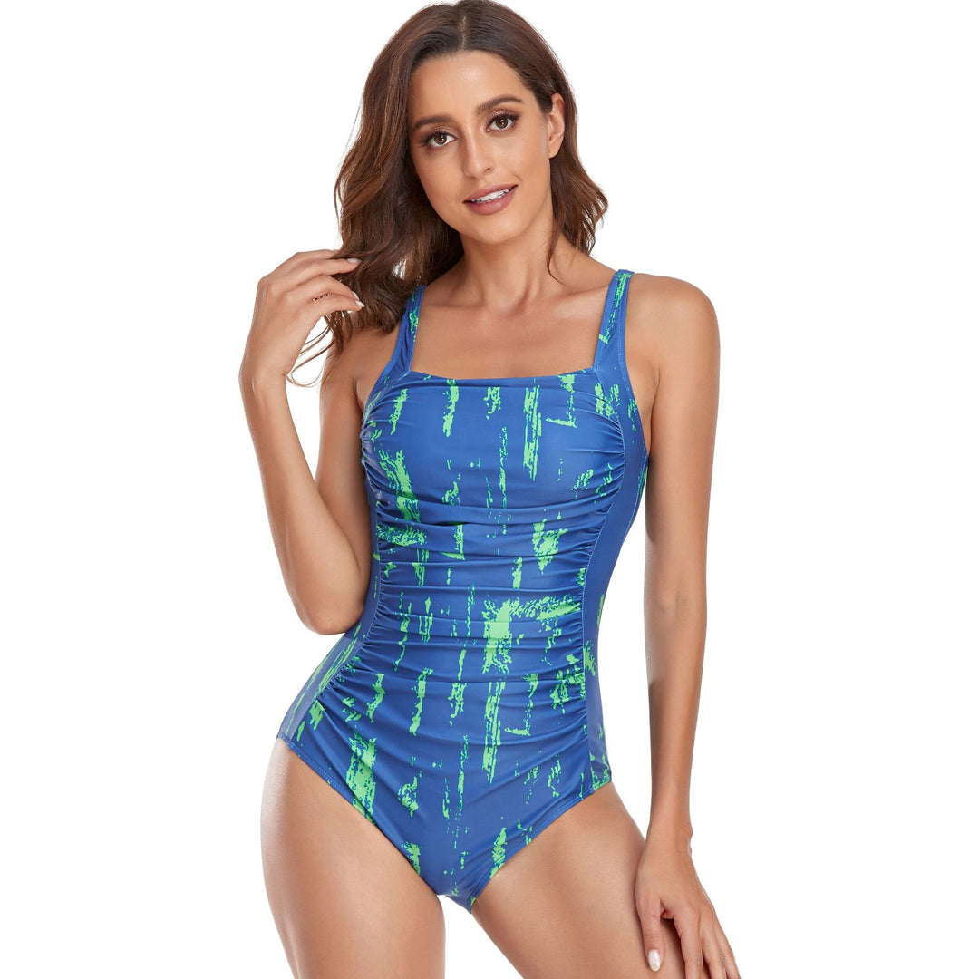 Women’s Sporty One-Piece Swimsuit with Fashionable Ruffle Details Mune Fashion