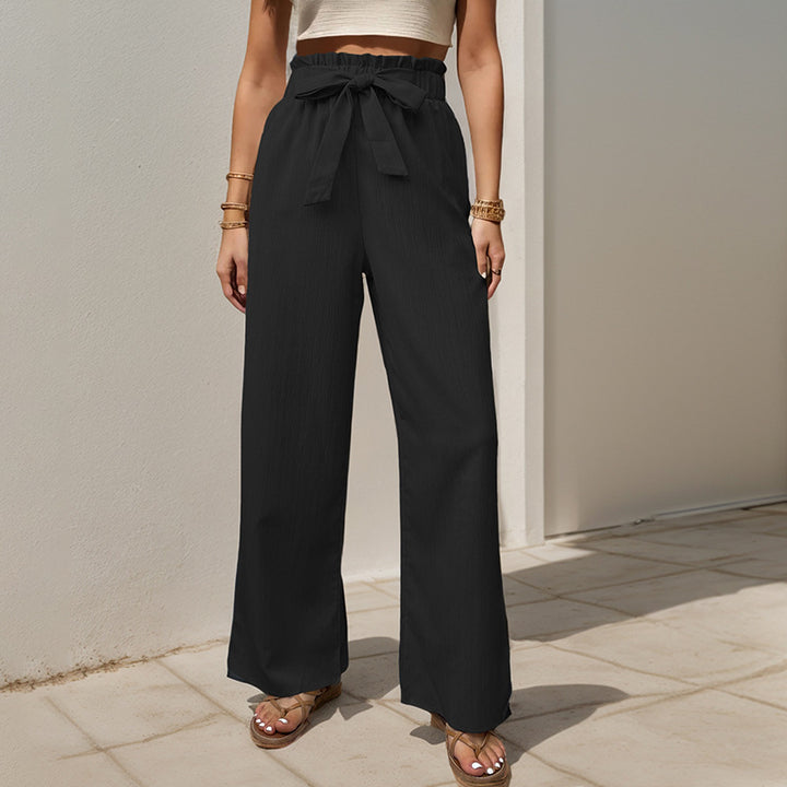 Women Wide Pants with Belt Mune Fashion