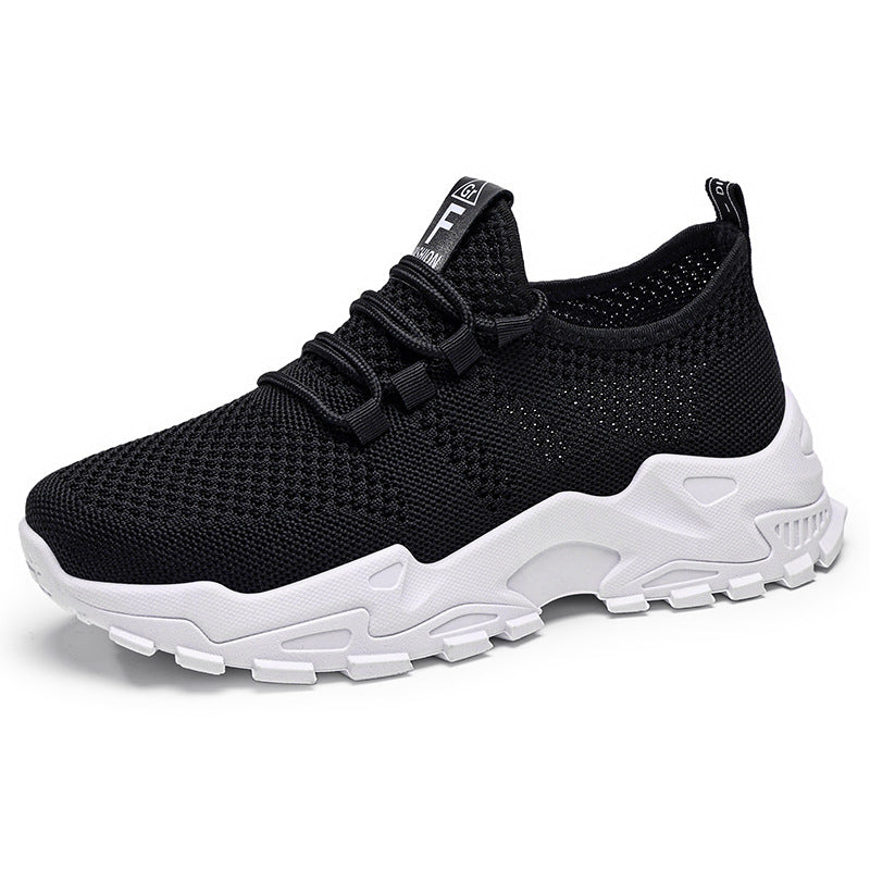 Ladies nan breathable knit slip-on sneakers with sock-like shaft and profiled platform heel Mune Fashion