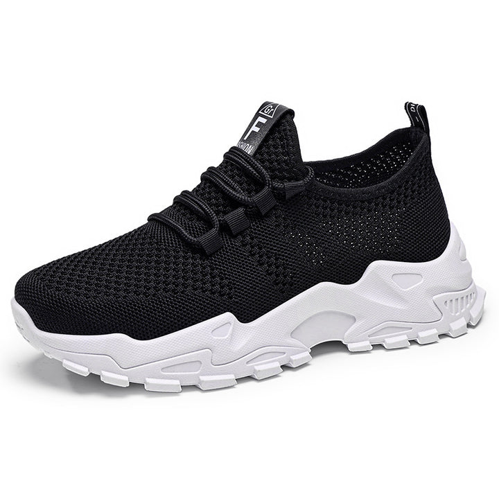 Ladies nan breathable knit slip-on sneakers with sock-like shaft and profiled platform heel Mune Fashion