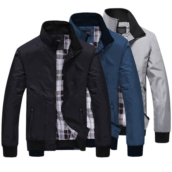 Men's lightweight padded urban bomber with checked lining, windproof shell and ribbed cuffs Mune Fashion