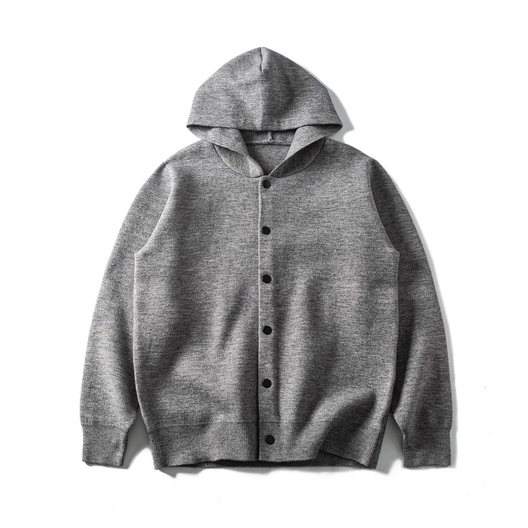 Unisex Light Hoodie Cardigan with Snap Fastener and Ribbed Cuffs Mune Fashion