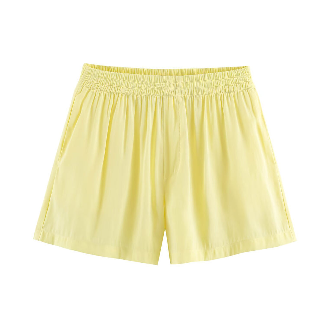 Women's Loose Two-Piece Set with Oversized Shirt and Elastic Shorts Mune Fashion