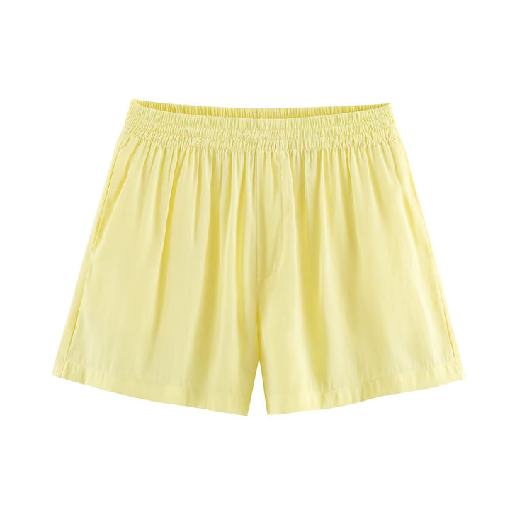 Women's Loose Two-Piece Set with Oversized Shirt and Elastic Shorts Mune Fashion
