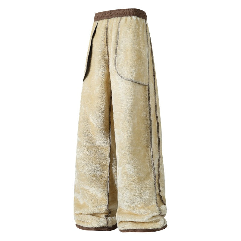 Women's Padded Corduroy Jogging Pants with Teddy Lining, Drawstring Waist & Side Pockets Mune Fashion