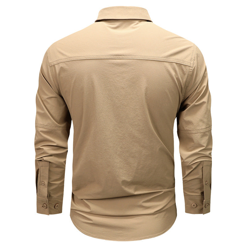 Men's structured overshirt made from breathable ripstop with two flap chest pockets Mune Fashion