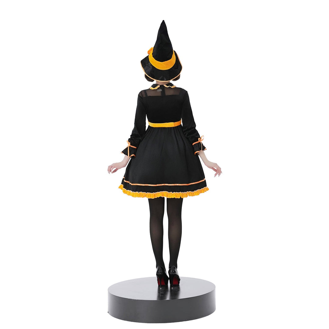 Women's witch costume with elegant ruffle details Mune Fashion