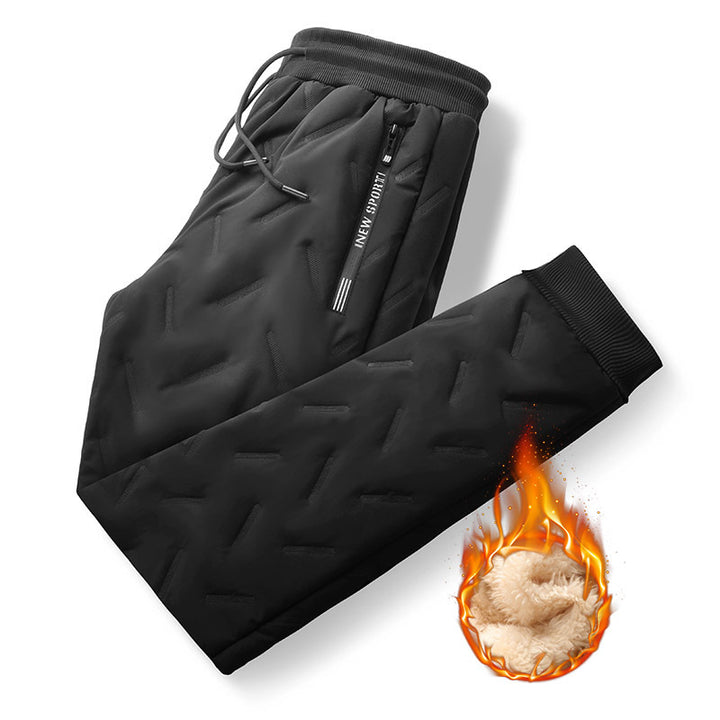 Men's thermal quilted jogging pants with warming Sherpa lining Mune Fashion
