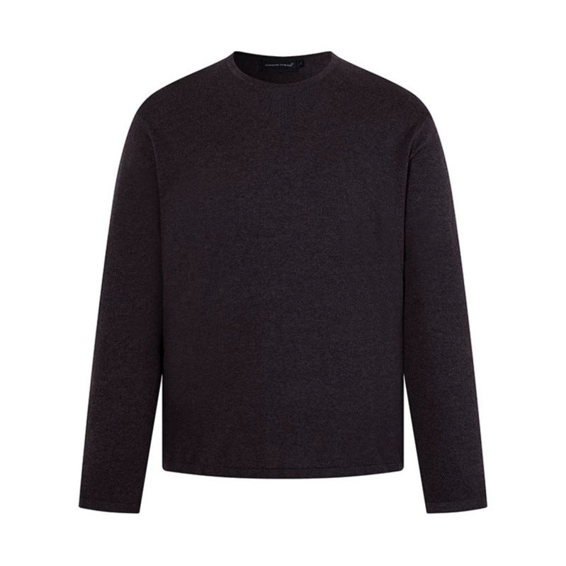 Men's fine knit sweater with round neck and straight cut Mune Fashion