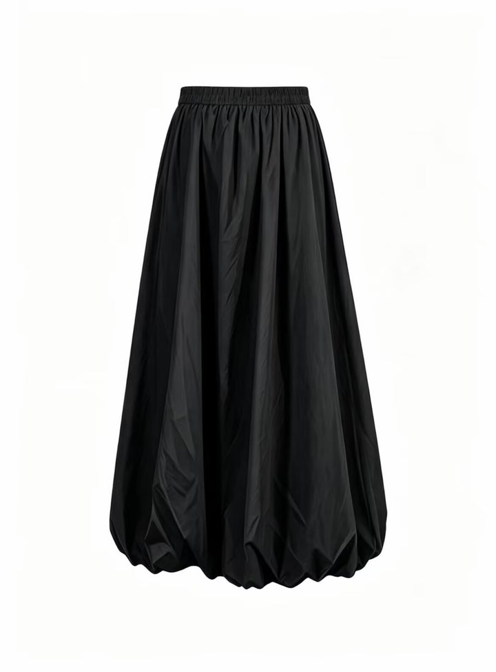 Women’s maxi skirt with wide pleats and balloon-shaped hem Mune Fashion