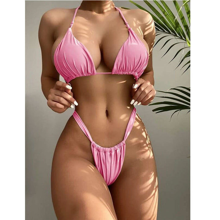 Ladies triangle bikini with high leg cut Mune Fashion